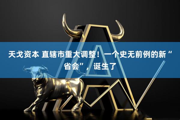 天戈资本 直辖市重大调整！一个史无前例的新“省会”，诞生了