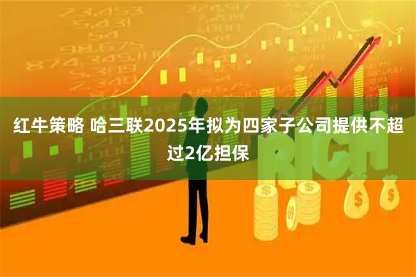 红牛策略 哈三联2025年拟为四家子公司提供不超过2亿担保